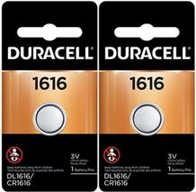 Duracell 1616 DL1616 CR1616 DL1616B2PK Coin Cell Watch Battery 3.0 Volt Lithium, - £6.42 GBP