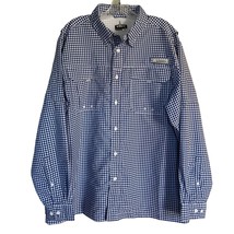 Habit Crayfish Creek L/S River Shirt Long Sleeve Button Front Blue Check... - $19.59