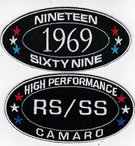 1969 RS/SS CAMARO SEW/IRON ON PATCH BADGE EMBROIDERED EMBLEM CHEVY CHEVR... - $14.99
