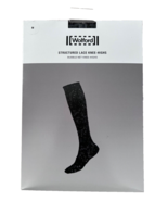 Wolford 31589 Structured Lace Knee-Highs Black ( M ) - $67.80 CAD