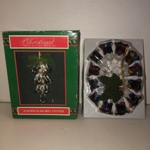 Vintage Stained Glass Bell Cluster Christmas Around The World IOB - £10.24 GBP