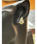 Winter Snow Pine Trees Polymer Clay Earrings Posts - $11.88
