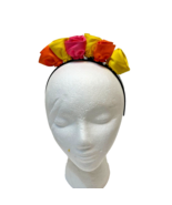 Vintage Handmade Polester Floral Womens Girls Headband Multicolor - $11.59