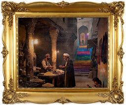 Digital Artwork Eastern Bazaar A Colorful Journey Through Old Alleyways - $5.55