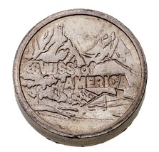 Suiza de América&quot; Rolo &quot;Por Mercero Mint 1 Oz. Plateado Redondo - $60.04