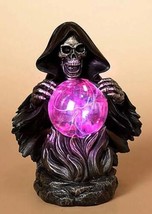 Halloween Decoration Grim Reaper Mysterious Plasma Orb Lighted Static Ma... - $34.65