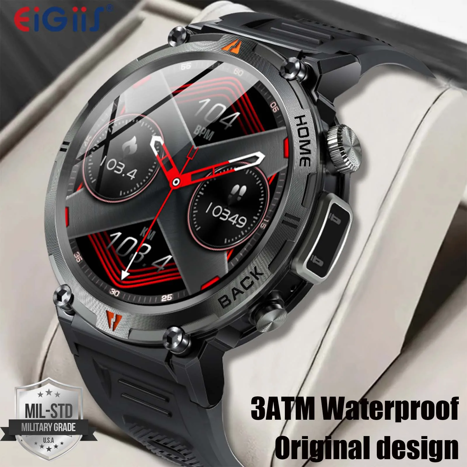 EIGIIS Smart Watch KE3 3ATM Waterproof Original And Genuine Original Design Men - £56.91 GBP+