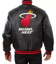 DSHARKS Miami Heat Genuine Black Leather Varsity Jacket - $150.00+