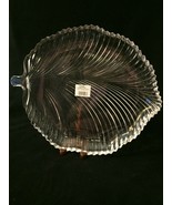 Mikasa Leaf Shaped Platter Dish Diamond Fire 15&quot; Clear Glass Platter WY2... - £17.71 GBP