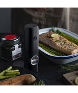 Electric Salt and Pepper Grinder Set with Charging Base and LED Light, Adjustabl - £25.05 GBP