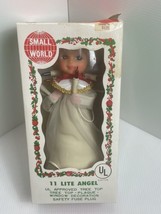 10 Light Angel Tree Top Topper 10 Inch Small World Original Box Christmas Vtg - £14.33 GBP
