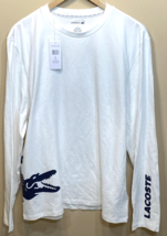 *NEW* Men Lacoste Regular Fit Solid Shirt WHITE Sz XL or 2XL Cotton Flex... - $29.50