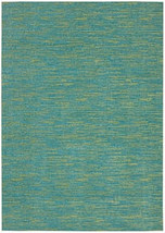 4' X 6' Blue And Green Striped Non Skid Indoor Outdoor Area Rug - $1,886.29 MXN
