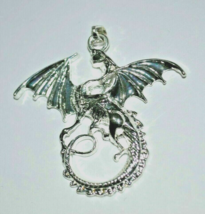Vintage Silver Plated Dragon Pendant - £13.41 GBP