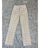 Guess Originals Women&#39;s High Rise Straight Pants Size 26 Plaid Tan White... - €26,05 EUR