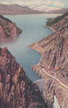 Shoshone Dam Lake on Cody Road Yellowstone National Park Postcard C17 - £2.34 GBP