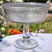 Antique EAPG Aesthetic Movement Compote Peacock Pressed Oriental Pattern... - $44.79