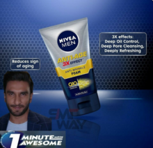 10 X Nivea For Men Anti-Aging Wrinkle Repair Q10 Facial Cleanser Foam 100g - £80.55 GBP