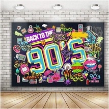 Retro Rewind Party Scene Setter - 90&#39;s Theme Backdrop with Hip Hop Graffiti - Bl - £32.10 GBP