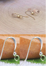 French Ear Wire Hook Fancy Gold Silver Plated 12x14MM US SELLER!! - $3.29