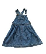 Chaps Toddlers Girls Dark Blue Denim Overall Dress Size 6 Adjustable Cotton - €15,44 EUR