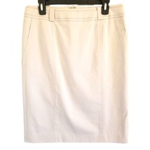 Talbots Women&#39;s Size 8 Beige Formal Midi Straight Pencil Skirt With Pockets - £39.21 GBP