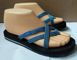 Teva Olowahu Flip Flop Strappy Sandals Women’s Size 6 Blue FF - £14.41 GBP