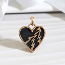 Bronze Electric Heart Shadow Box Pendant 24x18mm - $18.74