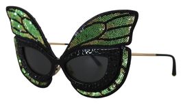 DOLCE &amp; GABBANA Exquisite Sequined Butterfly Sunglasses - £1,731.21 GBP