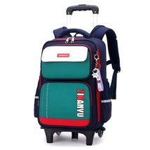 Rolling Backpack for Kids Girls Boy Wheeled Bag Student Backpack Trolley School  - £78.82 GBP
