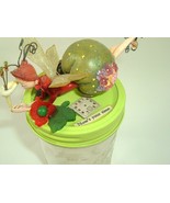 Fairy Mason Jar Art Upcycled Mixed Media Green Now is your time inspirat... - £19.42 GBP