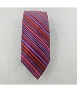 Ted Baker London Mens 100% Silk Tie Diagonal Striping Red Multicolor Flo... - £27.53 GBP