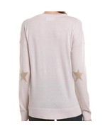 Zadig &amp; Voltaire Cici Star Sweater Star Patch Merino Wool Lilac Crew Nec... - $67.68 CAD