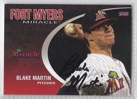Blake Martin Signed Autographed 2010 Fort Myers Miracle Card - £7.67 GBP