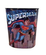 Superman The Movie 1978 Trashcan Used 13&quot; Tall Cheinco Metal Waste Can - £77.76 GBP