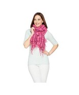 Layers By Lizden Smocked Wrap With Ruffled Edge ~ PINK Scarf ~ QVC - $356.03 MXN