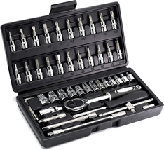 46-Piece Metric Socket and Ratchet Wrench Set for Auto Repair - $395.97 MXN