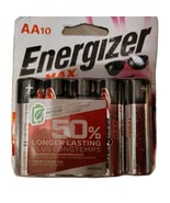 New Energizer 10 PK AA Batteries 50% Longer Lasting Expires 2035 - $206.18 MXN