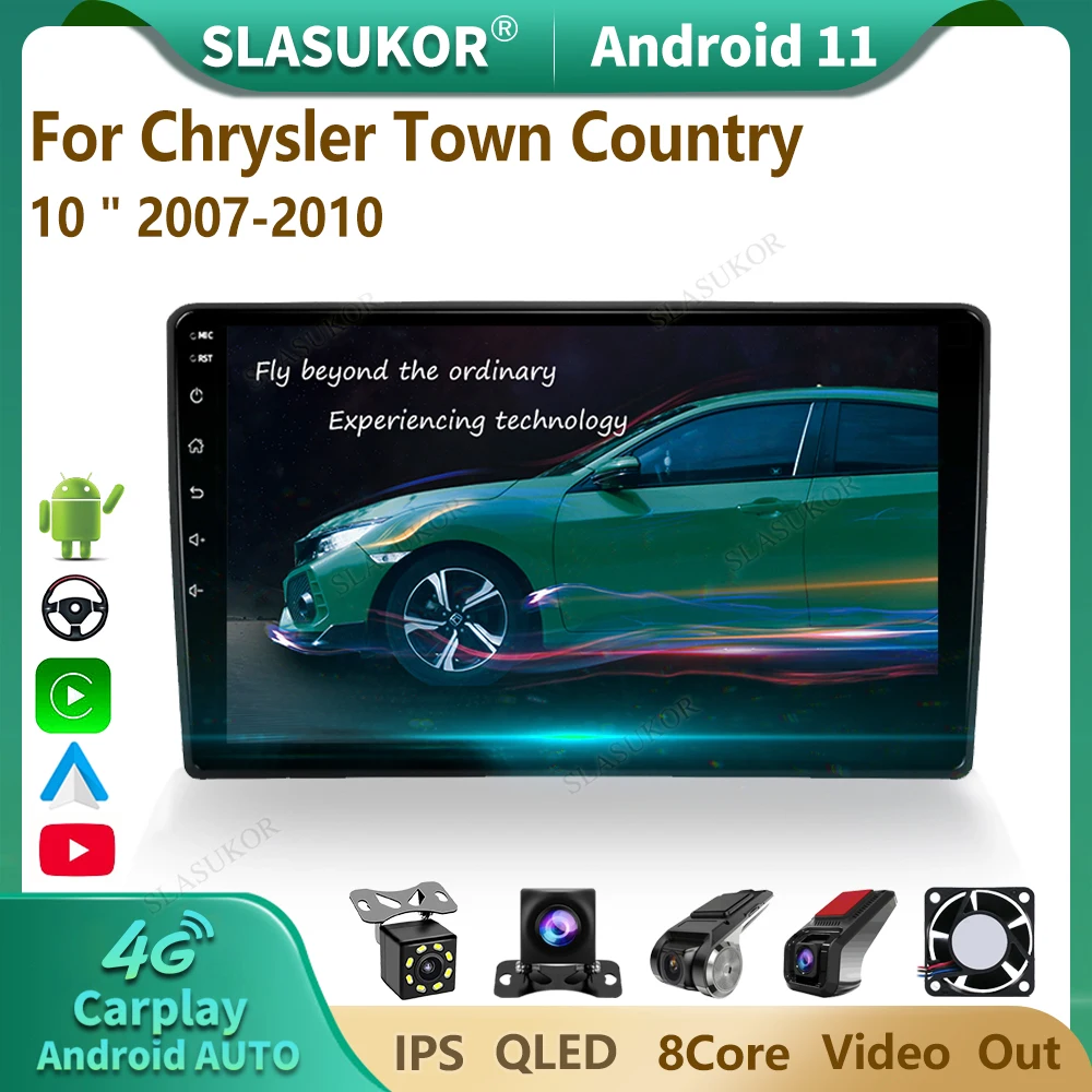 10 Inch For Chrysler Town Country 2007-2010 Android Car Radio Multimedia... - $211.97+