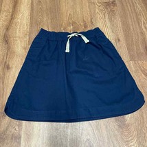 Crewcuts J.Crew Girls Solid Navy Blue Cotton Pull On Mini Skirt Size Large/12 - £18.79 GBP