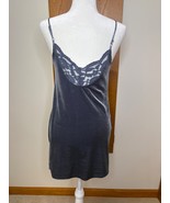 Abercrombie &amp; Fitch XS Blue Velvet Mini Slip Dress Lace Back Fairy Coque... - $36.15 CAD