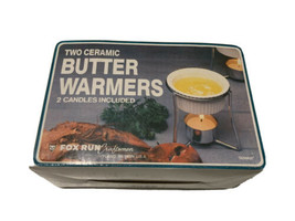 Fox Run Butter and Sauce Warming Cups Prepare and Serve Ceramic Set of 2 NOS - £23.89 GBP