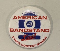 Dick Clark’s American Bandstand Live! Dance Contest Winner Button Pin Vintage 3” - £15.49 GBP