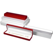 6 Red Watch Bracelet Gift Jewelry Display Boxes 8 5/8&quot; x 2 1/8&quot; - £21.26 GBP