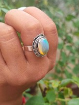 Ring Opal Ethiopian Silver 925 Sterling Jewelry Handmade Natural Fire Rings Gift - £21.61 GBP