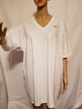 Rare Vintage 90s White NIKE Womens V-neck Shirt Made in USA Size XL Dead... - $23.51