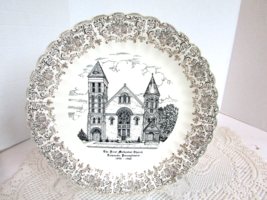 FIRST METHODIST CHURCH TOWANDA PA 1896-1960 RELIGIOUS COLLECTOR PLATE 9.75&quot; - £7.74 GBP