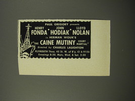 1954 The Caine Mutiny Movie Ad - Paul Gregory presents Henry Fonda John Hodiak - £14.78 GBP