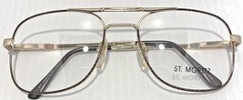 VTG Aviator Style Eyeglasses Metal Frame Double Bridge Brown Marble Gold... - $37.99
