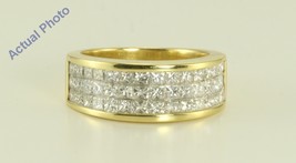 18k Yellow gold Princess Diamond fashion engagement ring (2.1 Ct F,VVS) - £2,403.33 GBP